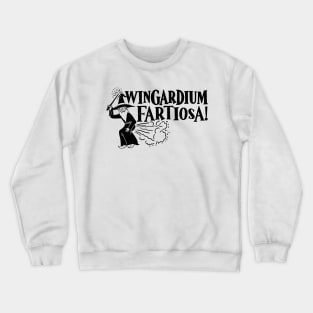 Funny Sorcerer Farting Wingardium Fartiosa Crewneck Sweatshirt